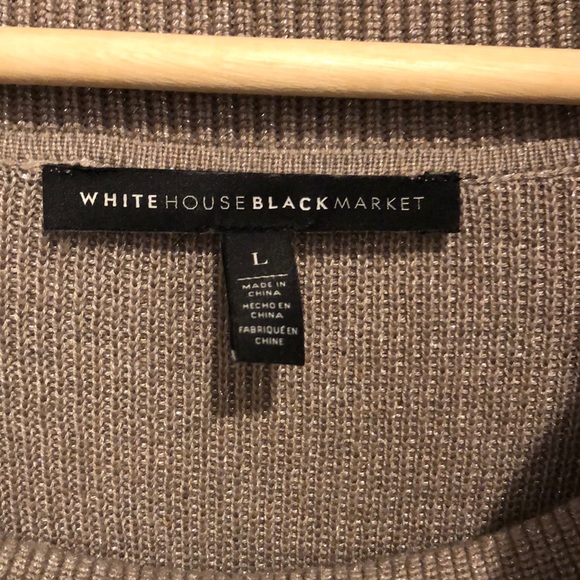 WHBM Cable-Front Cowlneck Pullover Sweater Large - Picture 5 of 11